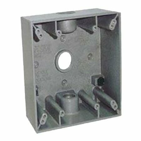 TEDDICO BWF Electrical Box, 31 cu in, Outlet Box, 2 Gang, Die Cast Metal, Rectangular 2503-1